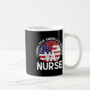 Für Amerikas Helden gekümmert Patriotic Va Nurse N Kaffeetasse