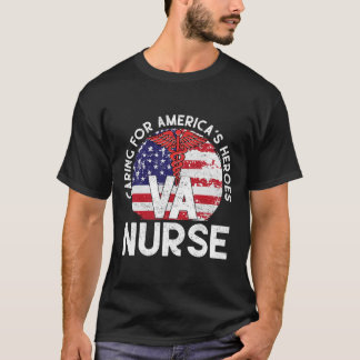 Für Amerikas Helden sorgen Patriotische Va-Kranken T-Shirt