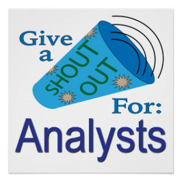 Für Analysten ausrufen Poster