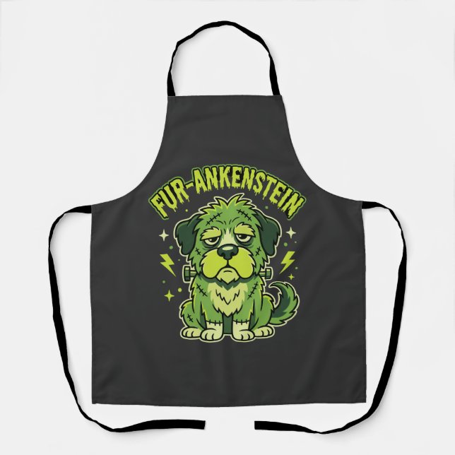 Fur-Ankenstein Lustiger Frankenstein-Hund Hallowee Schürze (Vorderseite)