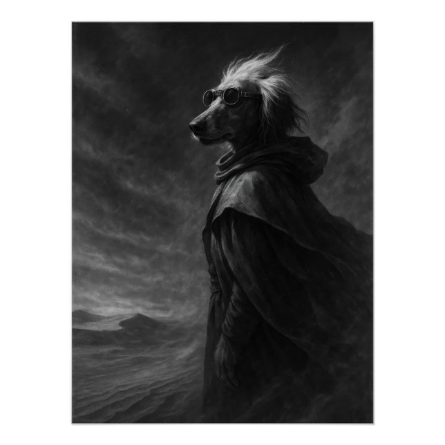 Fur Arrakis - Desert Dog of Dune -Sci-Fi Movie Art Poster (Vorderseite)