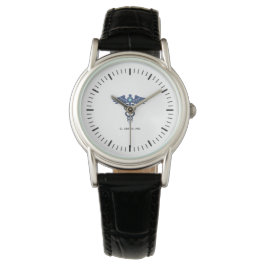 Für Ärzte und Krankenschwestern. Medical Caduceus. Armbanduhr