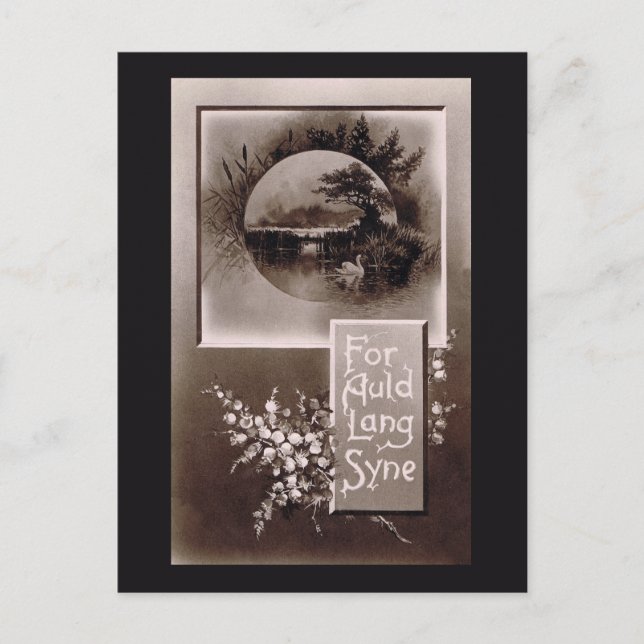 Für Auld Lang Syne Postkarte (Vorderseite)
