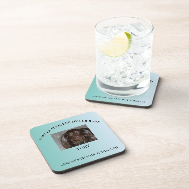 Fur Baby Cancer Survivor Hope Design Getränkeuntersetzer (Rechte Seite)