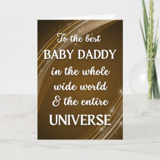 Für Baby Daddy Vatertag Universe Thema Karte