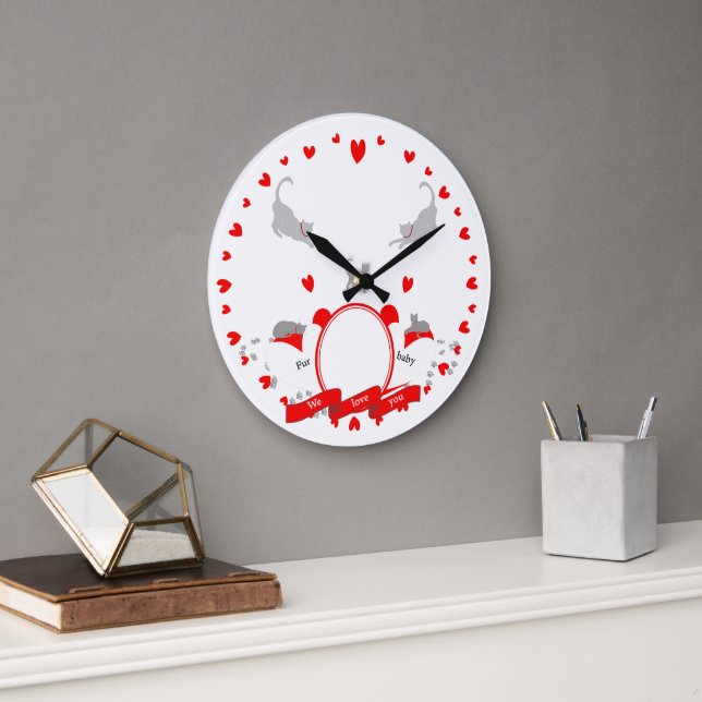 Für Baby Liebe Große Wanduhr (Büro)
