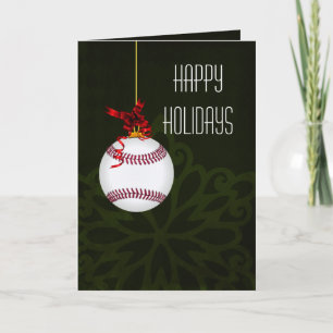 für Baseballspieler Weihnachtskarten Feiertagskarte