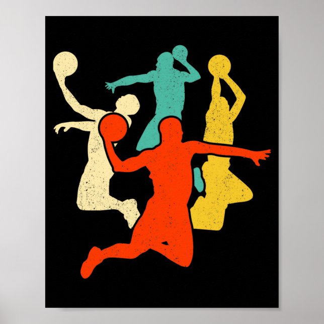 Für Basketball Retro Vintage Poster (Vorne)