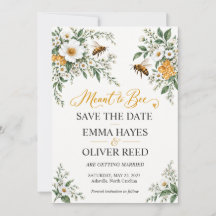 Für Bienen Bestimmte Aquarell-Wildblumen-Hochzeit