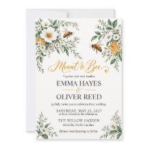 Für Bienen Hochzeit Aquarell Wildblumen-Hochzeit
