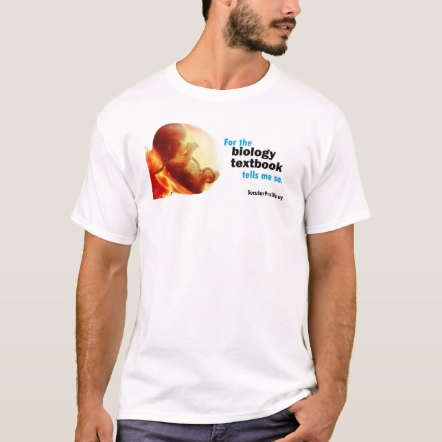 Für Biologie sagt das Lehrbuch mir so… T-Shirt (Vorderseite)