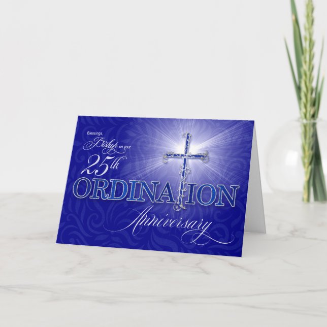 für Bischof 25. Ordination Silver Jubilee Karte (Vorderseite)