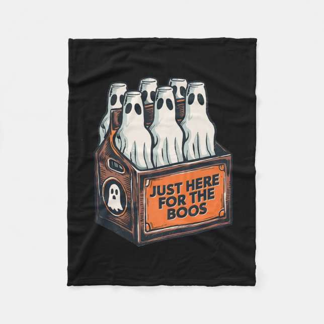 Für Boos Halloween 6 Pack Booze Ghost Beer Bot Fleecedecke (Vorderseite)