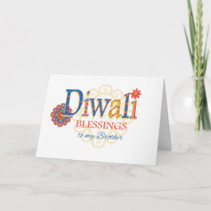 Für Brother Diwali Segen mit Rangolis-Karte Karte