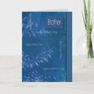 Für Bruder am Vatertag. Blaues Leaf Muster Karte