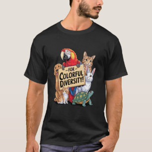 für bunte Vielfalt Papagei Hund Katze Kaninchen Sc T-Shirt