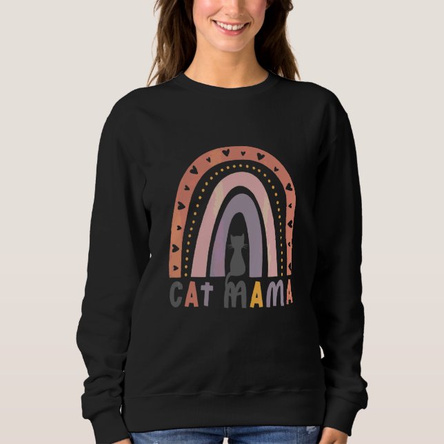 Für Cat Mama Sweatshirt (Vorderseite)