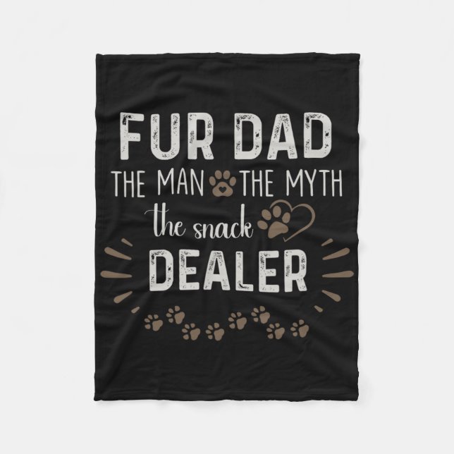 Für Dad Der Mann Der Mythos Der Snack-Händler Hund Fleecedecke (Vorderseite)