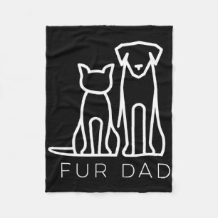 Für Dad Haustierliebhaber Katze Hund Dad Ehemann L Fleecedecke