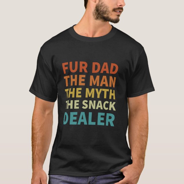 Für Dad Mann Mythos Snack Händler Lustig Pfote Kat T-Shirt (Vorderseite)