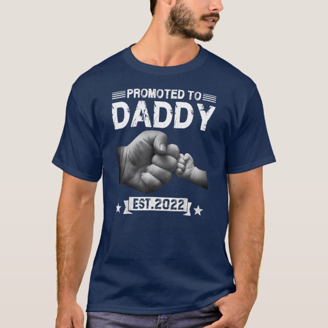Für Daddy Est 2022 Retro Vathers Day neu T-Shirt (Vorderseite)