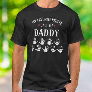 Für Daddy mit Kindern Namen Personalisiert T-Shirt
