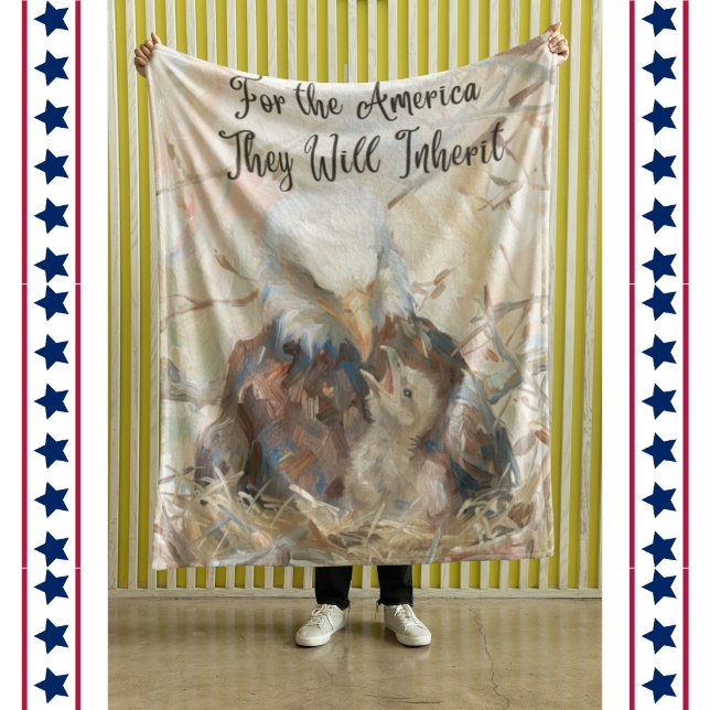 Für das Amerika, das sie erben werden Adler  Fleecedecke (Von Creator hochgeladen)