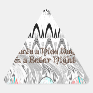 Für das Bride White und Black Edgy Design Dreieckiger Aufkleber