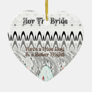 Für das Bride White und Black Edgy Design Keramik Ornament