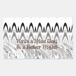 Für das Bride White und Black Edgy Design Rechteckiger Aufkleber