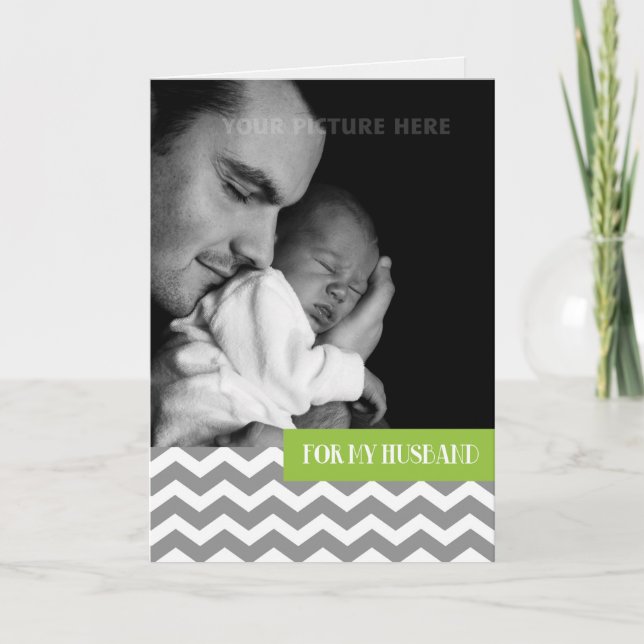 Für das Ehemann am Vatertag, individuelle Fotokart Karte (Vorderseite)