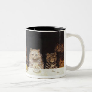 Für das, was wir gleich erhalten - Louis Wain Tass Zweifarbige Tasse