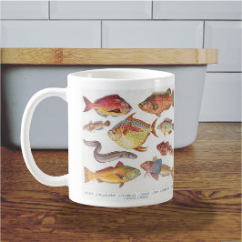 Für den Angler - Vintage Fischbilder Kaffeetasse