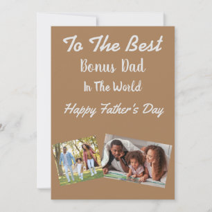 Für den besten Bonus-Papa der Welt Feiertagskarte