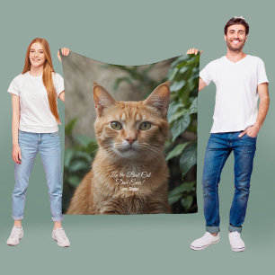 Für den besten Cat Vater je benutzerdefiniertes Fo Fleecedecke