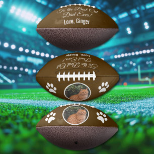 Für den besten Cat Vater je benutzerdefiniertes Fo Football