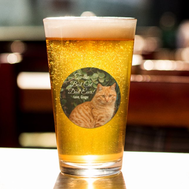 Für den besten Cat Vater je benutzerdefiniertes Fo Glas (Von Creator hochgeladen)