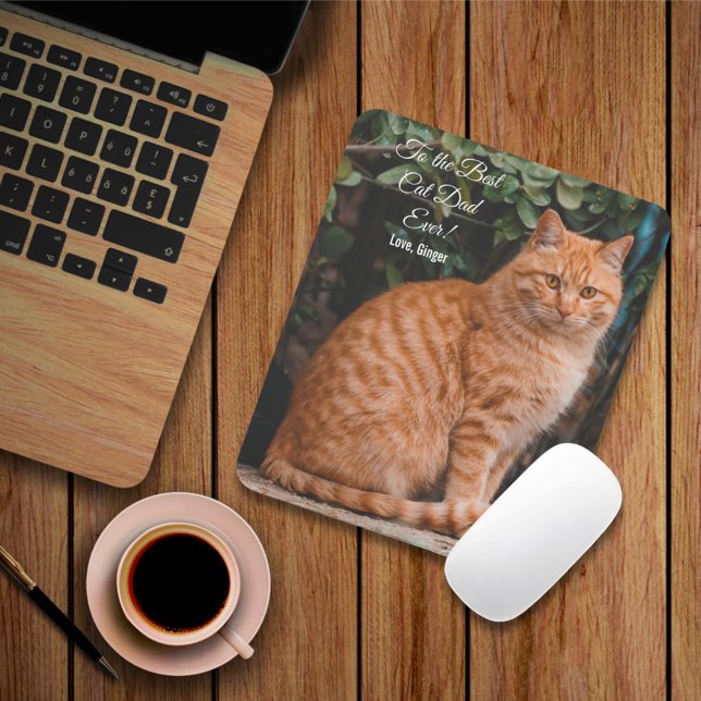Für den besten Cat Vater je benutzerdefiniertes Fo Mousepad (Von Creator hochgeladen)