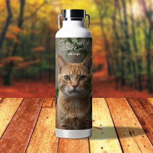 Für den besten Cat Vater je benutzerdefiniertes Fo Trinkflasche