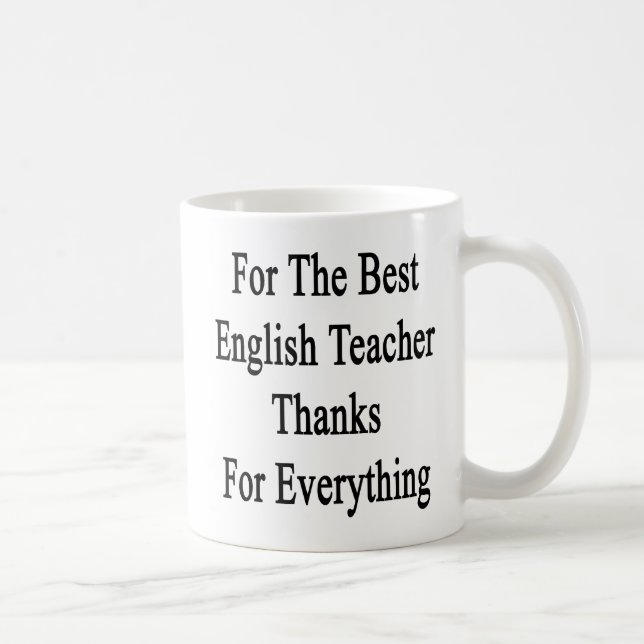 Für den besten Englischlehrer-Dank für alles Tasse (Rechts)