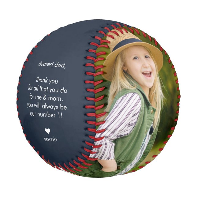 Für den besten Vater sind Sie immer unsere Nummer  Baseball (Schrägansicht)