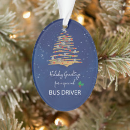 Für den Busfahrer Weihnachtsbaum Anpassbarer Name Ornament
