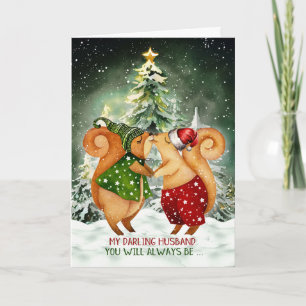 für den Ehemann an Weihnachten Verliebte Eichhörnc