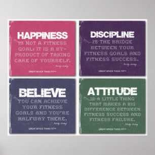 Für den Erfolg der Fitness gerissen Poster