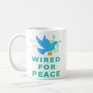 Für den Frieden verdrahtet Kaffeetasse
