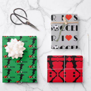 Für den Fußball-Lüfter 19" x 29" Umschlagpapier Geschenkpapier Set