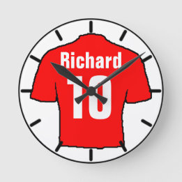 Für den Fußballfan. Fußballclub Runde Wanduhr