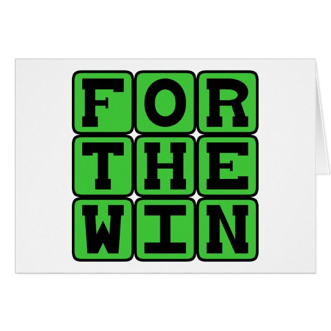Für den Gewinn, FTW Internet-Meme (Vorderseite (Horizontal))