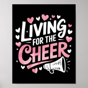 Für den Jubel leben, jubelnde Cheerleader Cheerle Poster