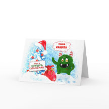 für den jungen Cousin Monster Weihnachten für Kind